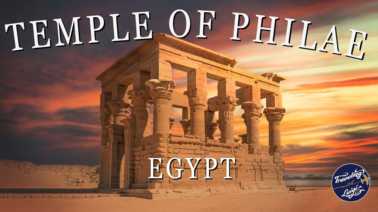 Visiting the temple of Philae, in the city of Aswan, Egypt