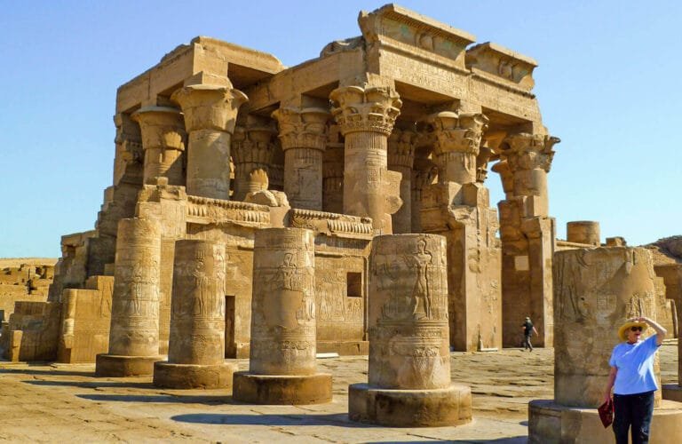 Stunning view of Kom Ombo Temple in Luxor, showcasing its unique architecture and historical significance.