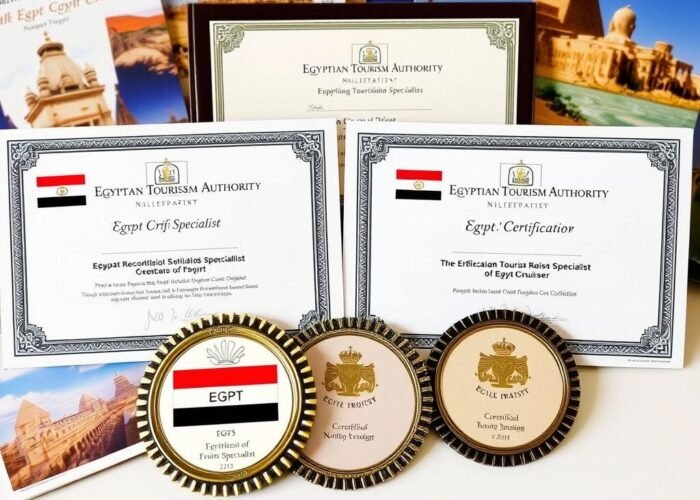 Egypt Cruise Planners certified Egypt tourism specialist badge