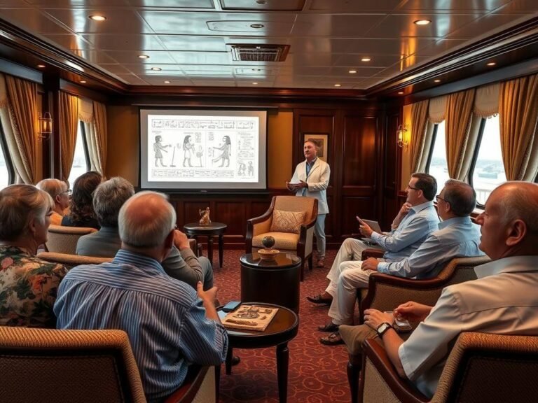 Egyptology presentation on a cruise ship.