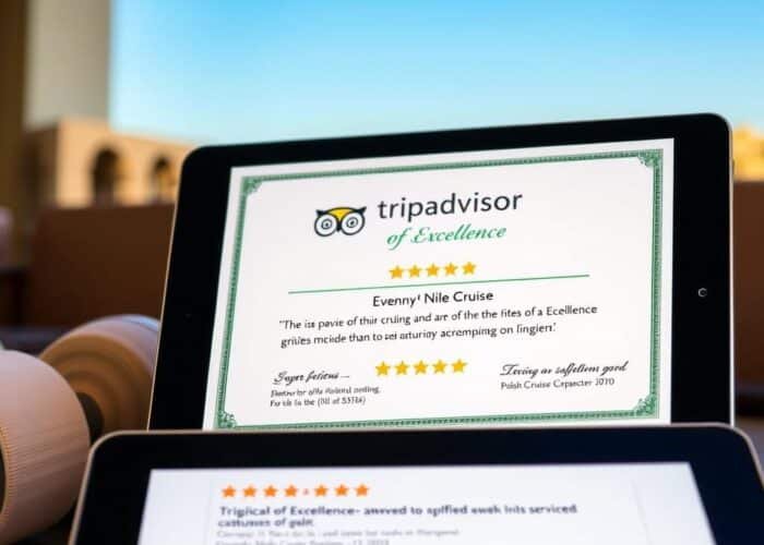 egypt cruise planners TripAdvisor Certificate of Excellence and 5-star reviews